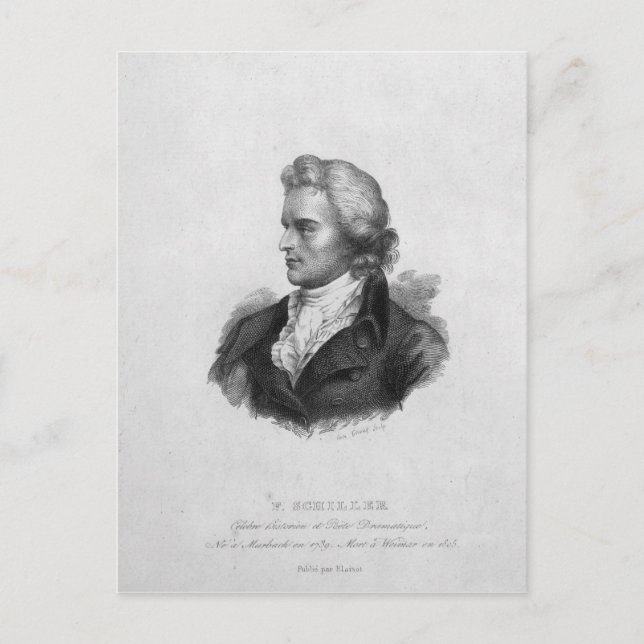 Friedrich Schiller Postkarte (Vorderseite)