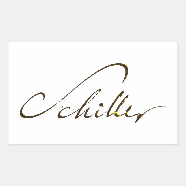 Friedrich Schiller Signature Rechteckiger Aufkleber (Vorderseite)