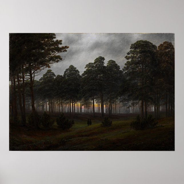Friedrich - Tageszyklus, der Abend Poster (Vorne)