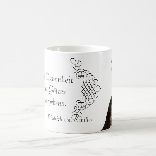 Friedrich von Schiller Quote auf kämpfender Tasse (Mittel)