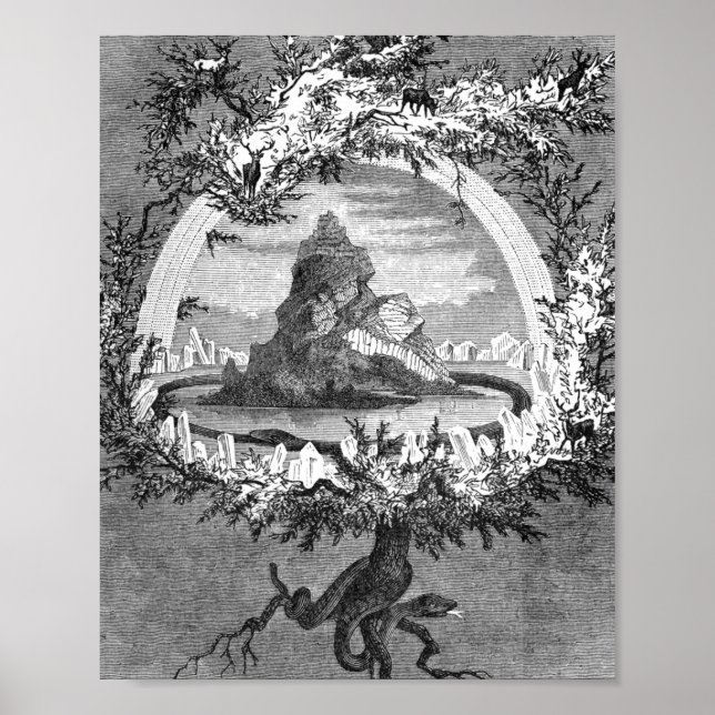 Friedrich Wilhelm, Ash Yggdrasil von Heine Poster (Vorne)