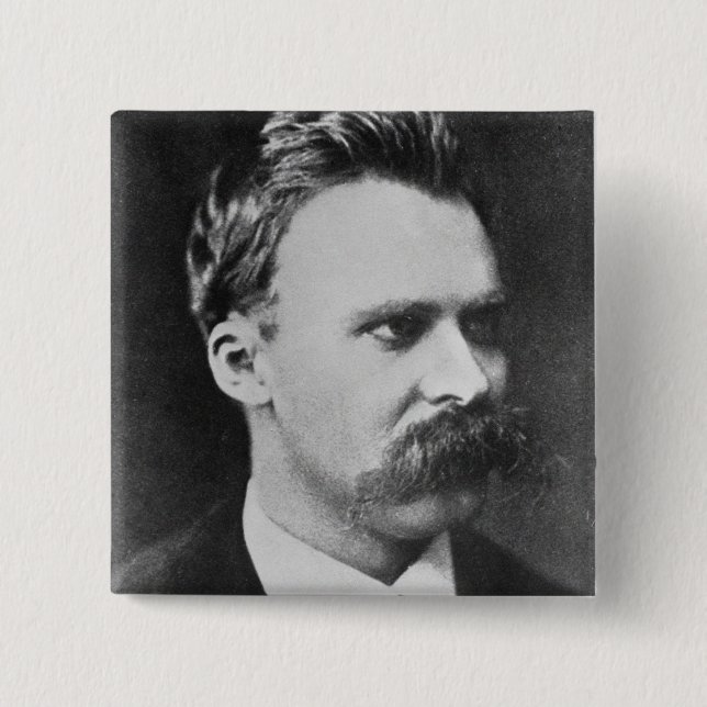 Friedrich Wilhelm Nietzsche (1844-1900) 1873 (b/w Button (Vorderseite)