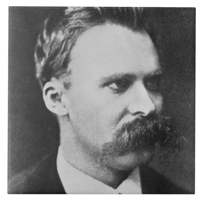Friedrich Wilhelm Nietzsche (1844-1900) 1873 (b/w Fliese (Vorderseite)