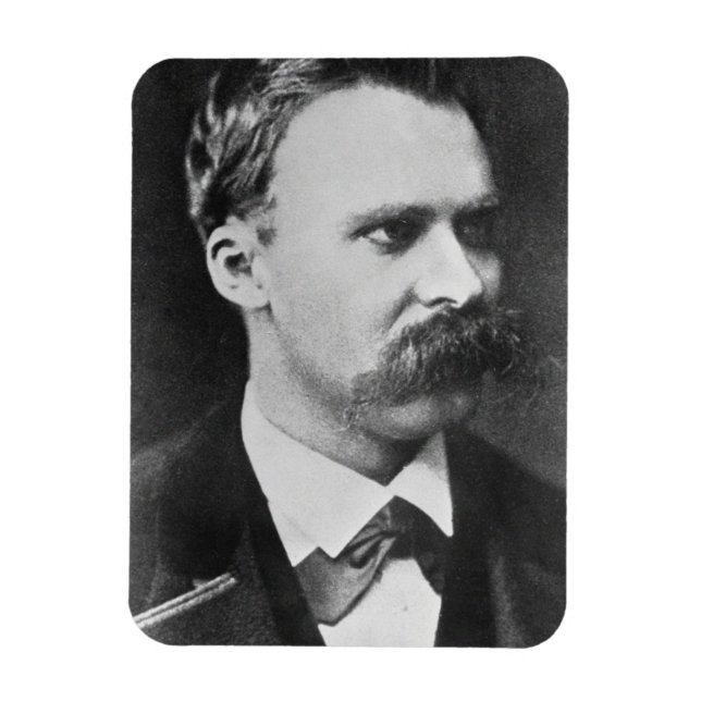 Friedrich Wilhelm Nietzsche (1844-1900) 1873 (b/w Magnet (Vertikal)