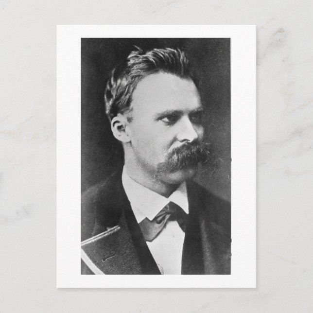 Friedrich Wilhelm Nietzsche (1844-1900) 1873 (b/w Postkarte (Vorderseite)
