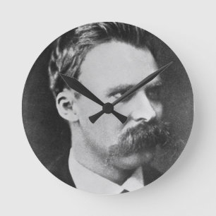 Friedrich Wilhelm Nietzsche (1844-1900) 1873 (b/w Runde Wanduhr