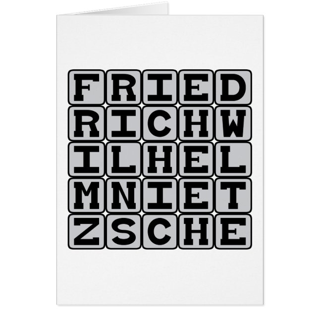 Friedrich Wilhelm Nietzsche, Existentialist (Vorne)