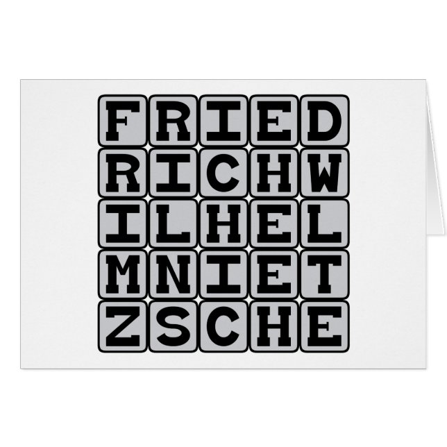 Friedrich Wilhelm Nietzsche, Existentialist (Vorderseite (Horizontal))