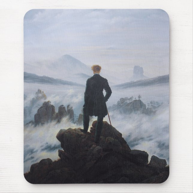 Friedrichs Wanderer über dem Nebel Mousepad (Vorne)
