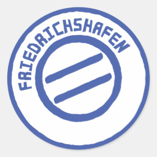 Friedrichshafen-Posten stempel Briefmarke Runder Aufkleber