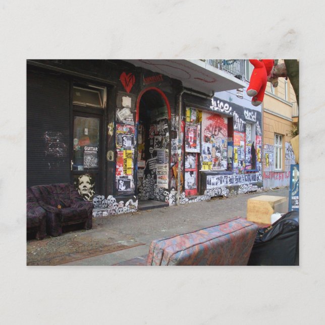 Friedrichshain Berlin Hauser - Squatters Postkarte (Vorderseite)