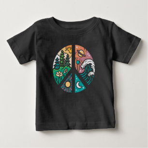 Friedvolle Elemente: Natur & Kosmos Baby T-shirt