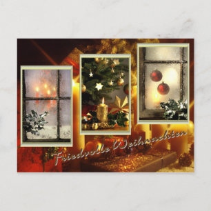 friedvolle Weihnachten Ankündigungspostkarte