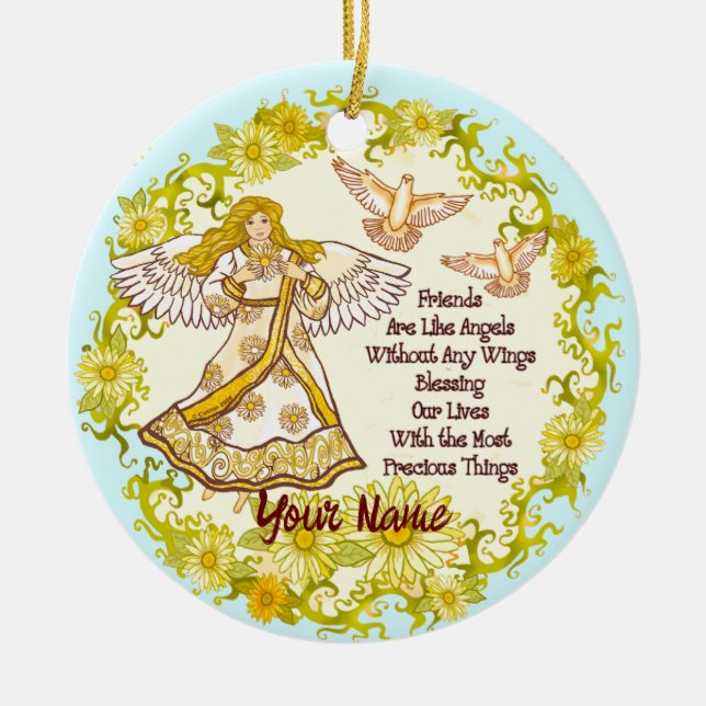 Friend Angel Keramik Ornament (Vorne)