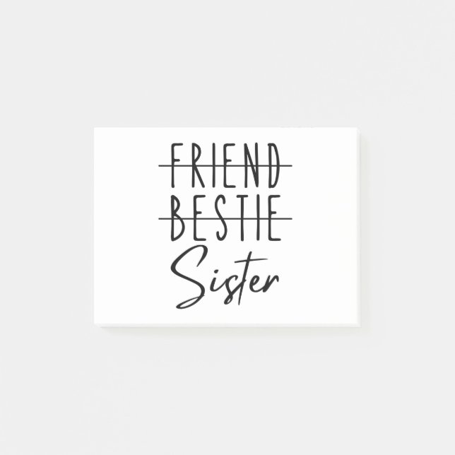 Friend Bestie Sister Post-it Klebezettel (Vorderseite)