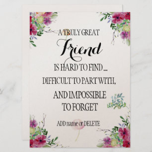 Friend Bestie Vielen Dank Dankeschön Geschenk Karte