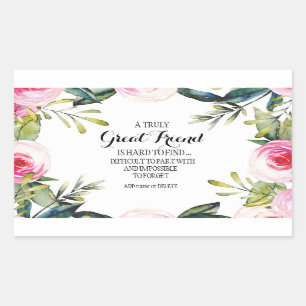 Friend Bestie Vielen Dank, dass Sie die beste Freu Rechteckiger Aufkleber