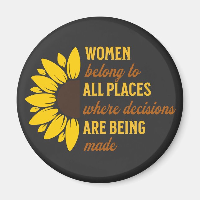 Friend Birthday Geschenk Feminist Sonnenblume Keep Magnet (Vorne)