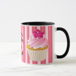 Friend Birthday Geschenk Tasse<br><div class="desc">Sweet Geschenk-Tasse für den Geburtstag eines Freundes oder passen Sie Text an einen anderen Namen oder Satz. Erstellt mit cupcake-Grafik von www.printsofjoy.com</div>