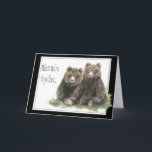 Friend Birthday Watercolor Bears Karte<br><div class="desc">When we're together the world a warmer place ,  cute watercolor bears for Best Friend Birthday</div>
