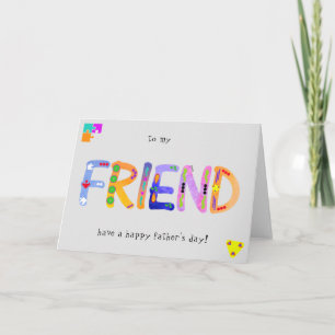 FRIEND Bold Geometric Vatertag Grußkarte Karte