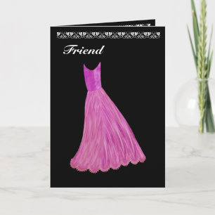 FRIEND Bridesmaid Einladung PINK Gown