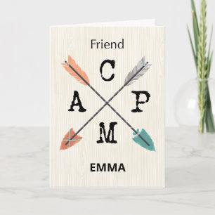Friend Camp personalisieren Sie die Namenspfeile Karte