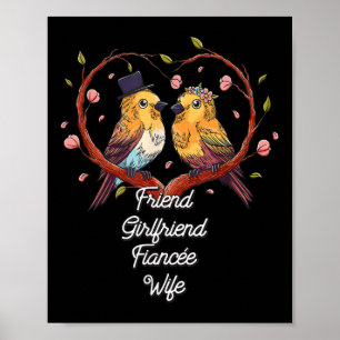 Friend Girlfriend Fiancee Ehefrau Verlobte Wedding Poster