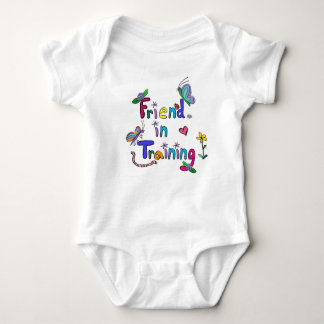 "Friend in Training" Lebendige Farben Baby Strampler