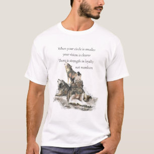 Friend Loyalty Wisdom Wolf Pack Angebot T-Shirt