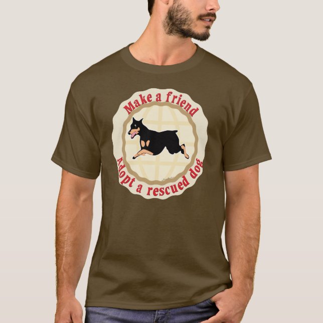 Friend machen - Doberman T-Shirt (Vorderseite)
