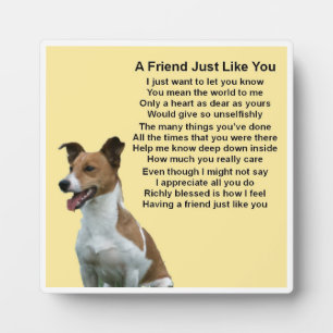 Friend Poem Plaque - Jack Russell Design Fotoplatte