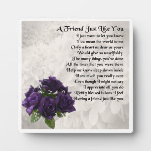 Friend Poem Plaque - Lila Rose - Design Fotoplatte