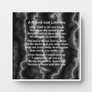 Friend Poem Plaque - Marmordesign Fotoplatte