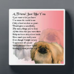 Friend Poem Plate - Pekingese dog Design Fotoplatte<br><div class="desc">A great gift for a special friend who likes pekingese dogs</div>