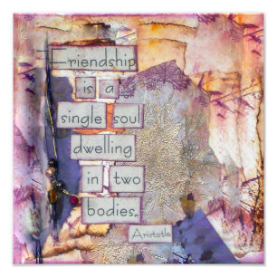 Friend Quote Freundschaft ist ein Single Soul Fotodruck