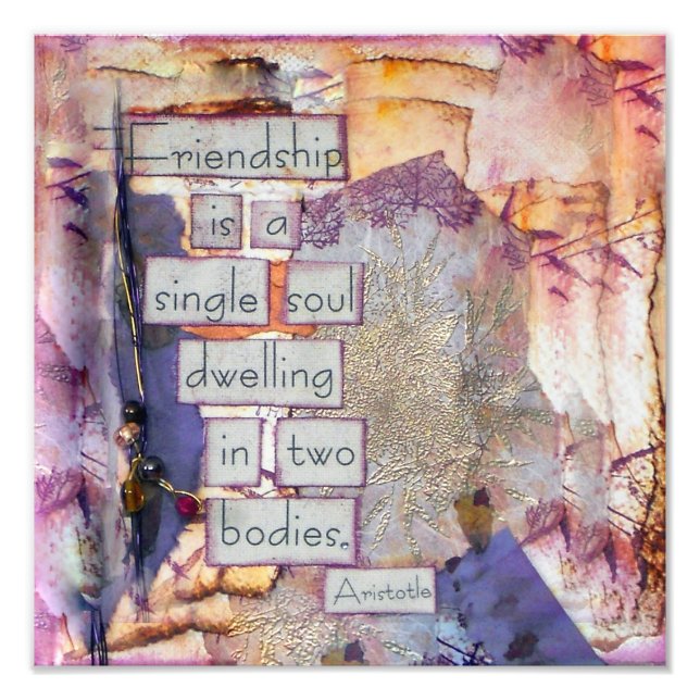 Friend Quote Freundschaft ist ein Single Soul Fotodruck (Vorne)