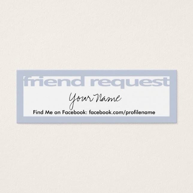 Friend Request Cards (Vorderseite)