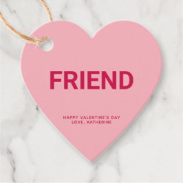 Friend rosa Herz niedlich Valentinstag Brauch Geschenkanhänger