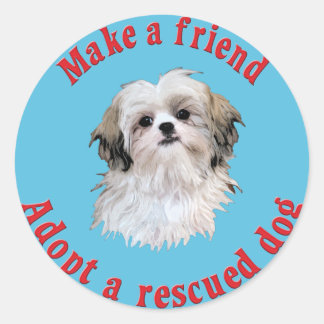 Friend - Shih Tzu Runder Aufkleber