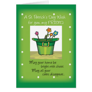 Friend St. Patrick's Day Hat mit Blume