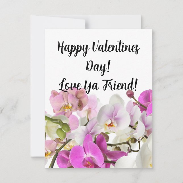 Friend Valentines Flat Note Card Mitteilungskarte (Vorderseite)