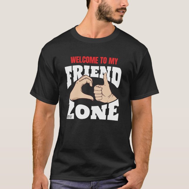 Friend Zone Men Black T-Shirt (Vorderseite)