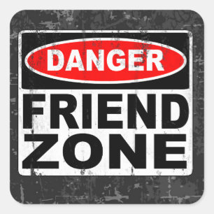 Friend Zone Quadratischer Aufkleber