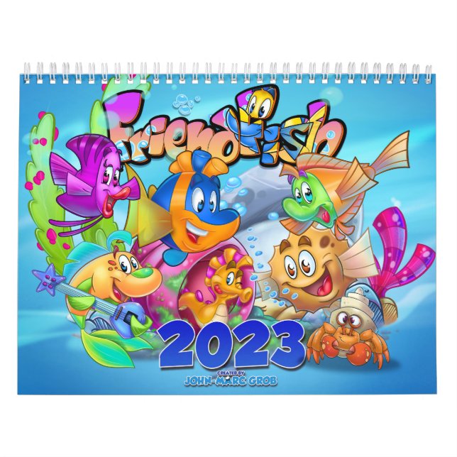 FriendFisch Cartoon Fischkalender 2023 Kalender (Titelbild)