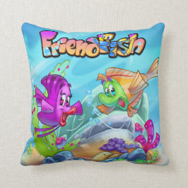 FriendFisch niedlicher Cartoon Fisch Fleece Blanke Kissen