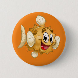 FriendFish Cartoon Button Puff