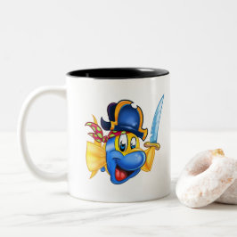 FriendFish coffee Tasse mit Cartoon Piratenfisch