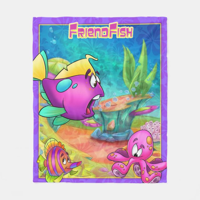 FriendFish Fleecedecke (Vorderseite)