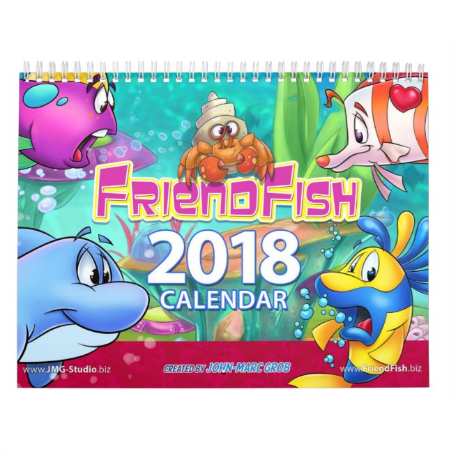FriendFish Kalender-Cartoonfische 2018 Kalender (Titelbild)
